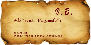 Váradi Bagamér névjegykártya